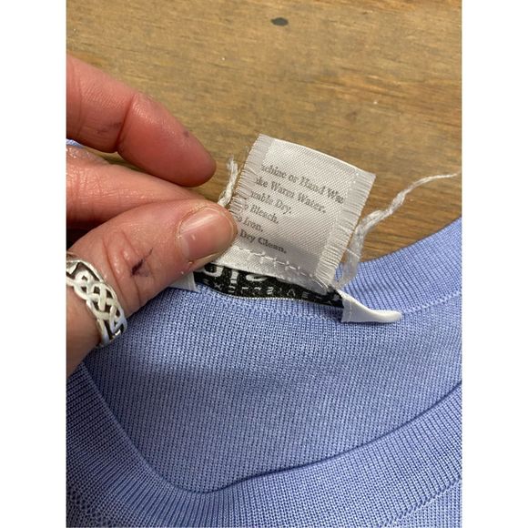 Misook Scoop Tank, Corn Flower Blue Top, Size Large, MSRP $188 - Picture 5 of 9